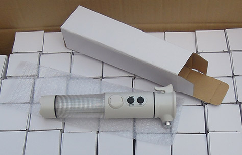 Multifunctional LED Emergency Acousto-optic Alarm Flashlight Safety Hammer TL023B box packing