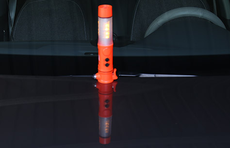 Cigarette Lighter Adapter Rechargeable Multifunctional LED Emergency Acousto-optic Alarm Flashlight with fog lamp TL023C-F fog lamp
