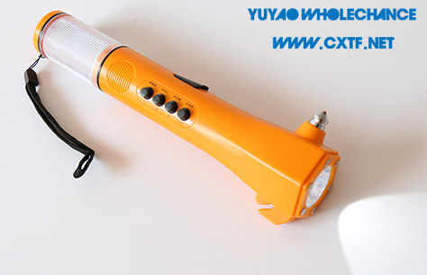 Rechargeable Multifunctional Acousto-optic Alarm Self Rescue Flashlight TL119CF 1w led flashlight