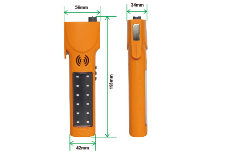 Spring out safety hammer Alarm Flashlight TL119H size