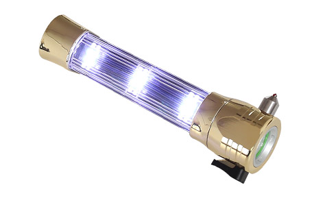 Mirror Surface Aluminum Solar Rechargeable Acousto-optic Alarm Self Rescue Safety Hammer Flashlight TL119V work light