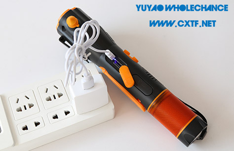 Rechargeable Multifunctional Acousto-optic Alarm Self Rescue Flashlight TL119CF AC charge