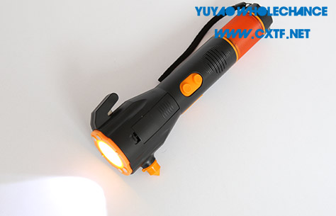 Dynamo Rechargeable multifunctional acousto-optic alarm self rescue LED flashlight TL911 1w led flashlight