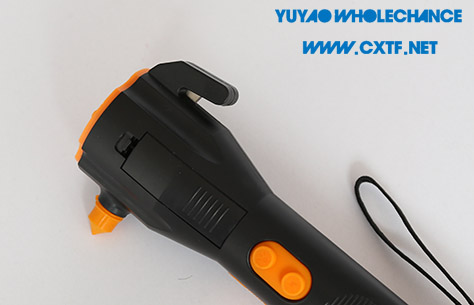 Dynamo Rechargeable multifunctional acousto-optic alarm self rescue LED flashlight TL911 cut car safety seat belt