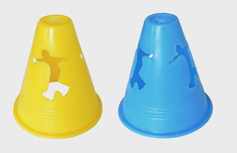 3 Inch Witch hat Shape Conical Roller Skating Marker Cone with Human Figure TC005 packing