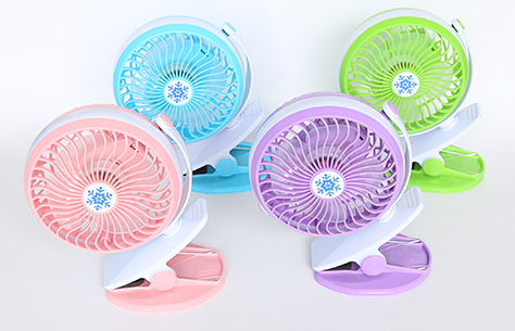 Mini Rechargeable USB Electric Fan with Clip 175 color