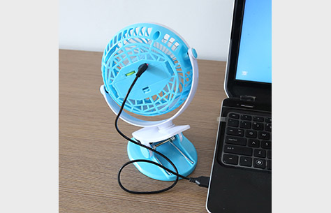 Mini Rechargeable USB Electric Fan with Clip 175 charge by laptop