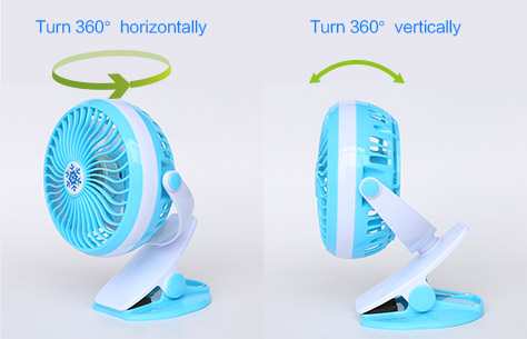 Mini Rechargeable USB Electric Fan with Clip 175 rotate