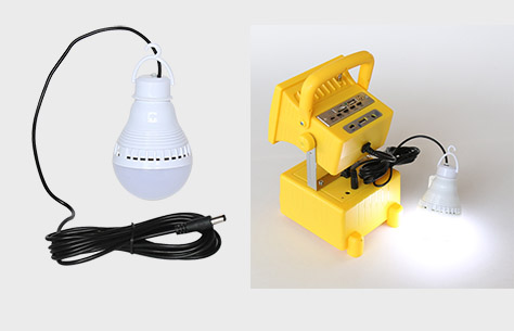 LED Mini Solar System Light with FM Radio 9827 light up a bulb